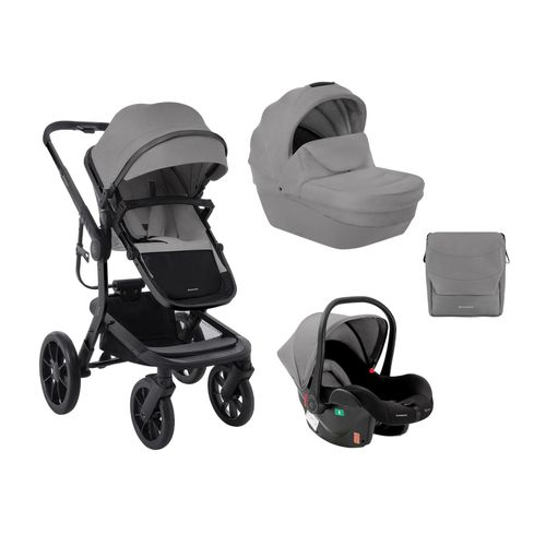 3800171209502 - Kikkaboo Kombikinderwagen Irene 3 in 1 Babywanne Autositz Adapter Wickeltasche grau schwarz 3800171209502 - Kikkaboo Kombikinderwagen Irene 3 in 1 Babywanne Autositz Adapter Wickeltasche grau schwarz