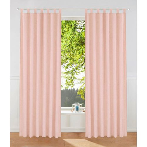 6941446627168 - Vorhang MY HOME Raja Gr 6 rosa (rosé) B140cm H295cm Polyester Recyceltes Material Gardinen 2er-Set Bestseller einfarbig modern pflegeleichte Mikrofaser