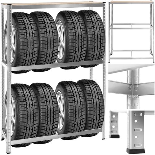 4061173256409 - tectake® Reifenregal für 8 Reifen mit Querstreben abgerundeten Kanten und bodenschonende Kunststoffkappen 120 x 40 x 180 cm 4061173256409 - tectake® Reifenregal für 8 Reifen mit Querstreben abgerundeten Kanten und bodenschonende Kunststoffkappen 120 x 40 x 180 cm
