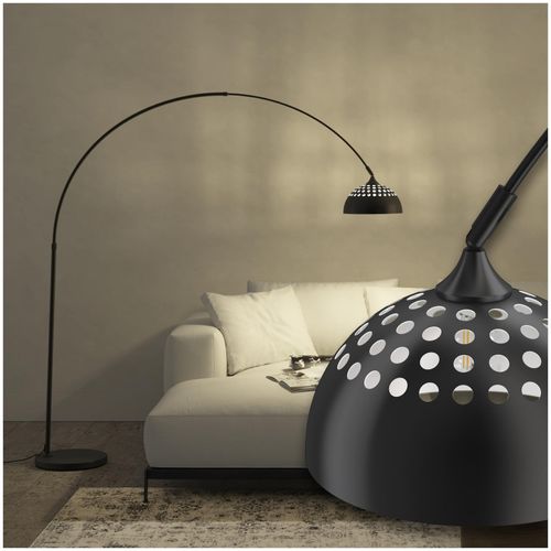 4061173261113 - Bogenlampe Stehleuchte Wohnzimmer - Retro Vintage Esszimmerlampe - Hängend ideal für Esstisch und Wohnzimmer - Bogenlampe - schwarz 4061173261113 - Bogenlampe Stehleuchte Wohnzimmer - Retro Vintage Esszimmerlampe - Hängend ideal für Esstisch und Wohnzimmer - Bogenlampe - schwarz