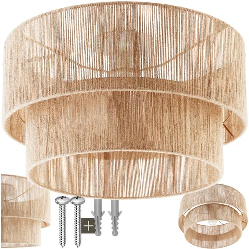 4061173261175 - tectake® Deckenleuchte im Boho-Stil - Hängeleuchte mit Jute-Lampenschirm - 40W 4061173261175 - tectake® Deckenleuchte im Boho-Stil - Hängeleuchte mit Jute-Lampenschirm - 40W