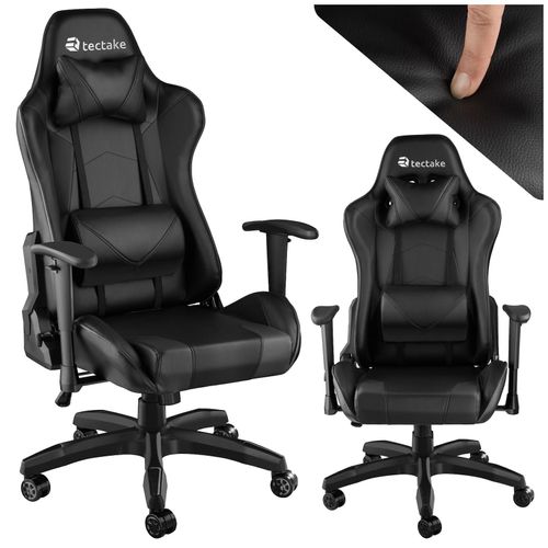 4061173041272 - tectake® Racing Gaming Stuhl ergonomische Form mit verstellbarer Rückenlehne Kunstlederbezug abnehmbares Nacken- und Lendenkissen Belastbarkeit 120 kg 4061173041272 - tectake® Racing Gaming Stuhl ergonomische Form mit verstellbarer Rückenlehne Kunstlederbezug abnehmbares Nacken- und Lendenkissen Belastbarkeit 120 kg