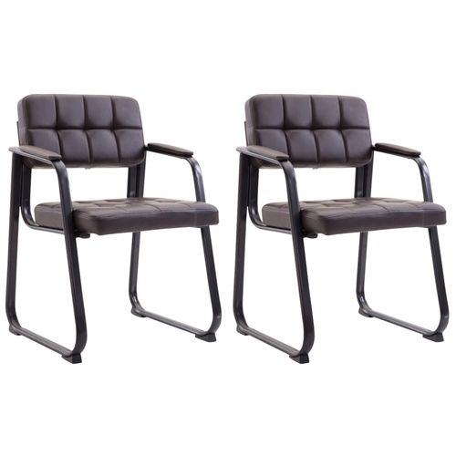 4251756496913 - 2er Set Besucherstühle Canada B Mit Polsterung Und Kunstlederbezug I Wartezimmerstühle Mit Armlehne Und Metallgestell 4251756496913 - 2er Set Besucherstühle Canada B Mit Polsterung Und Kunstlederbezug I Wartezimmerstühle Mit Armlehne Und Metallgestell