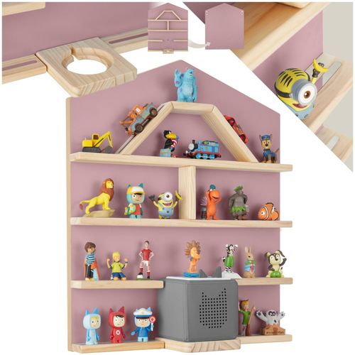 4061173256492 - tectake® Wandregal für bis zu 50 Tonies abgerundete Ecken 50 x 155 x 60 cm unsichtbare Aufhängung 4061173256492 - tectake® Wandregal für bis zu 50 Tonies abgerundete Ecken 50 x 155 x 60 cm unsichtbare Aufhängung