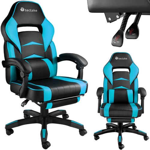 4061173243225 - tectake® Racing Bürostuhl ergonomische Form mit Fußstütze und verstellbarer Rückenlehne Kunstlederbezug inklusive abnehmbarem Lendenkissen inklusive Lendenkissen Belastbarkeit 120 kg 4061173243225 - tectake® Racing Bürostuhl ergonomische Form mit Fußstütze und verstellbarer Rückenlehne Kunstlederbezug inklusive abnehmbarem Lendenkissen inklusive Lendenkissen Belastbarkeit 120 kg