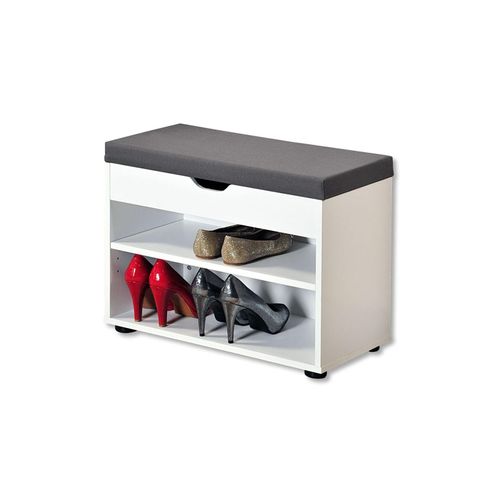 4000270913211 - Schuhschrank mit Sitzkissen versch Ausführungen - Weiß 4000270913211 - Schuhschrank mit Sitzkissen versch Ausführungen - Weiß
