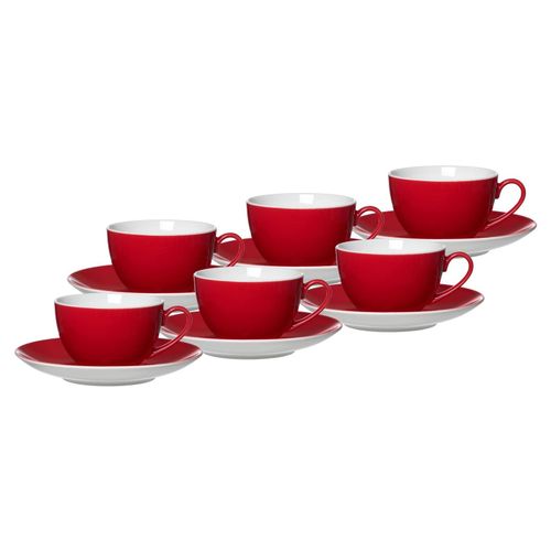 4260578497817 - Kaffeetassen mit Untertassen Doppio 200 ml 6er Set