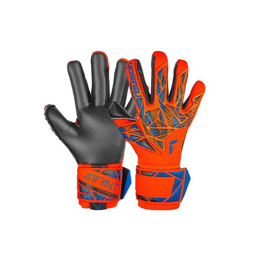4060485473733 - Torwarthandschuhe REUSCH Attrakt Duo Damen Gr 75 orange (orange blau) 67% Elastodien 28% Polyester 5% Polyamid mehrfarbig Handschuhe mit Evolution Negative Cut