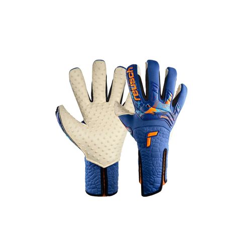 4060485405772 - Torwarthandschuhe REUSCH Attrakt SpeedBump Strapless AdaptiveFlex Damen Gr 105 blau (blau orange) 81% Elastodien 19% Polyester mehrfarbig Sportlich Handschuhe mit hervorragendem Grip