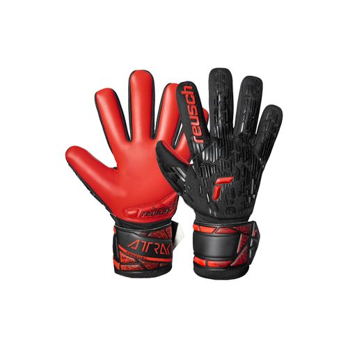 4060485556740 - Torwarthandschuhe REUSCH Attrakt Freegel Silver NC Damen Gr 8 schwarz (schwarz rot) 56% Elastodien 34% Polyester 5% Polyurethan mehrfarbig Sportlich Handschuhe mit flexibler Rückhand