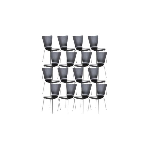 4251152662073 - 16 x Stapelstuhl Aaron Mit Holzsitz Und Metallgestell I 16 x Stuhl Mit pflegeleichter Sitzfläche I Set Mit 16 Stühlen 4251152662073 - 16 x Stapelstuhl Aaron Mit Holzsitz Und Metallgestell I 16 x Stuhl Mit pflegeleichter Sitzfläche I Set Mit 16 Stühlen
