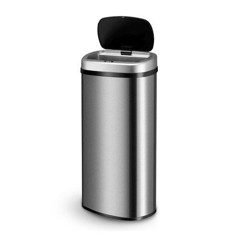 4260565529835 - Automatik Mülleimer mit Sensor 70L - elektrischer Abfalleimer Bewegungssensor automatischer Deckel wasserdicht rechteckig Küche - Silber - Juskys