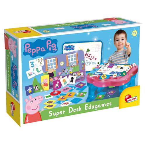 8008324089208 - Lisciani 89208 - Peppa Wutz Super Desk Edugames Lerntisch mit Spielen schreiben Lernspiele malen