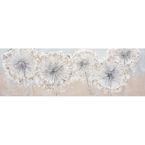 4032295091650 - Ölgemälde BÖNNINGHOFF Pusteblumen beige (farbe rahmen kein rahmen farbe bild(er) beige weiß grau) B120cm H40cm T21cm Canvas Bilder jedes Bild ein Unikat BxH 120x40 cm