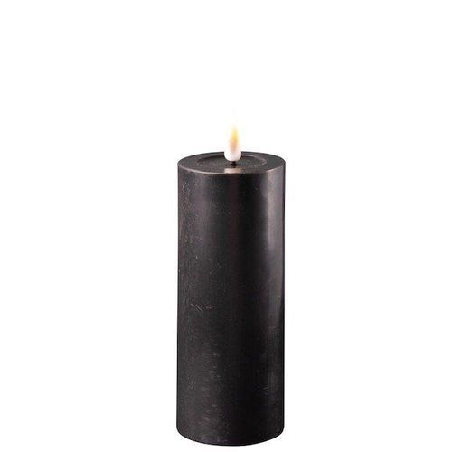 0745125239057 - Deluxe Homeart LED Stumpenkerze Real Flame schwarz 125 cm Ø 5 cm