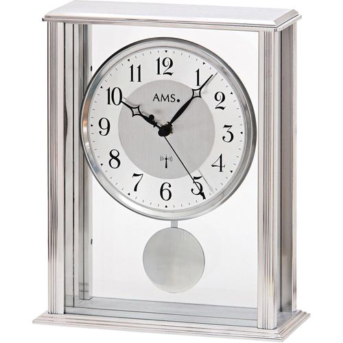 4037445152533 - Funktischuhr AMS F5190 silber (silberfarben) Tischuhren Quarzuhr Wohnzimmer Esszimmer 4037445152533 - Funktischuhr AMS F5190 silber (silberfarben) Tischuhren Quarzuhr Wohnzimmer Esszimmer