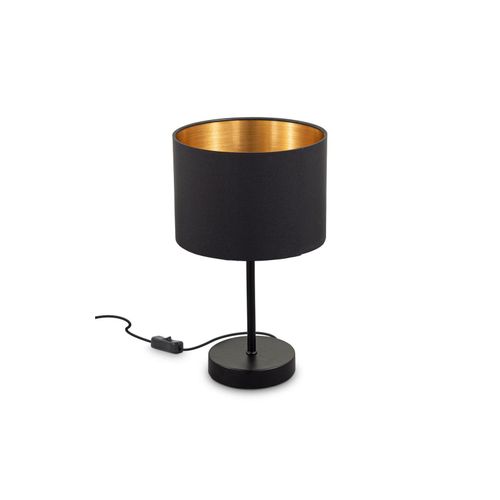 4057722006694 - Bklicht - Tischleuchte Stoffschirm Schwarz-Gold E27 Stoffschirm 20cm Tischlampe Nachttisch - 10 4057722006694 - Bklicht - Tischleuchte Stoffschirm Schwarz-Gold E27 Stoffschirm 20cm Tischlampe Nachttisch - 10