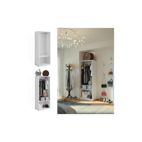 4066731451302 - Kleiderschrank Elmo Weiß 80 x 200 cm 4066731451302 - Kleiderschrank Elmo Weiß 80 x 200 cm