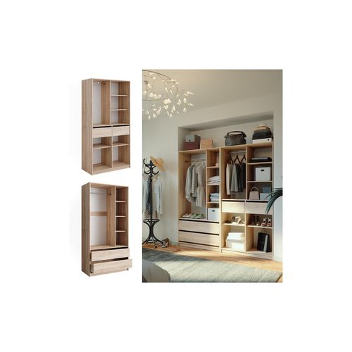 4066731451371 - Kleiderschrank Elmo Sonoma 100 x 200 cm Set mit 2 Teile 4066731451371 - Kleiderschrank Elmo Sonoma 100 x 200 cm Set mit 2 Teile