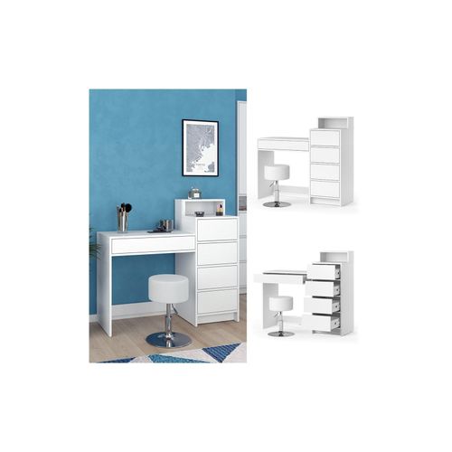 4066731467389 - Schminktisch Naara Weiß 1105 cm mit Hocker