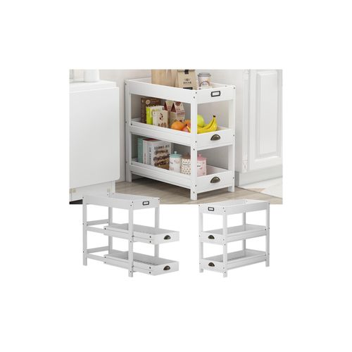 4066731465477 - Aufbewahrungsregal Legum Weiß 66 x 66 cm mit 3 Ablagen