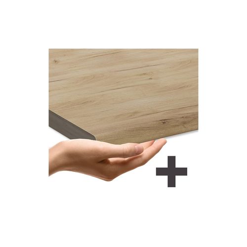 4066731405114 - Spülenunterschrank R-Line Schwarz Beton Weiß 80 cm mit Arbeitsplatte Eiche 4066731405114 - Spülenunterschrank R-Line Schwarz Beton Weiß 80 cm mit Arbeitsplatte Eiche