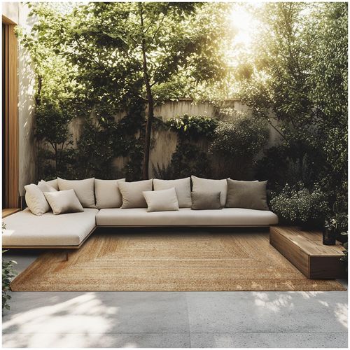 4061173270733 - tectake® Handgewebter Teppich verschiedene Größen aus Jute 100 % Naturfasern strapazierfähig und pflegeleicht 4061173270733 - tectake® Handgewebter Teppich verschiedene Größen aus Jute 100 % Naturfasern strapazierfähig und pflegeleicht
