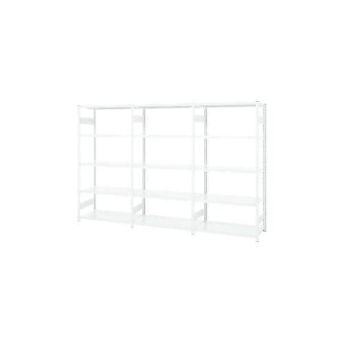 4250623799515 - Regalkombination ORDO Professional 1 Grundregal + 2 Anbauregale 15 Böden modular Fachlast 130 kg Feldlast 1000 kg B 2330 x T 535 x H 2500 mm verkehrsweiß