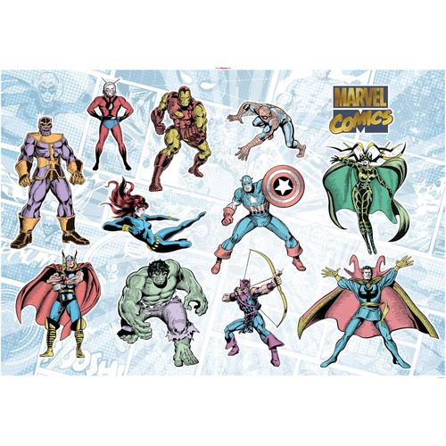 4036834178529 - KOMAR Wandtattoo Marvel Comics Collection Wandtattoos 100x70 cm (Breite x Höhe) selbstklebendes Wandtattoo Gr B H 100 cm x 70 cm Kinder-Comic bunt Wandtattoos Wandsticker