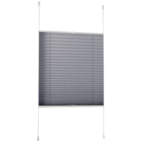 4016318386565 - Plissee Klemmfix-Plissee Plissees Gr 130 cm zweiseitig verschiebbar 45 cm grau Kinder Kinderzimmer-Plissees Plissee