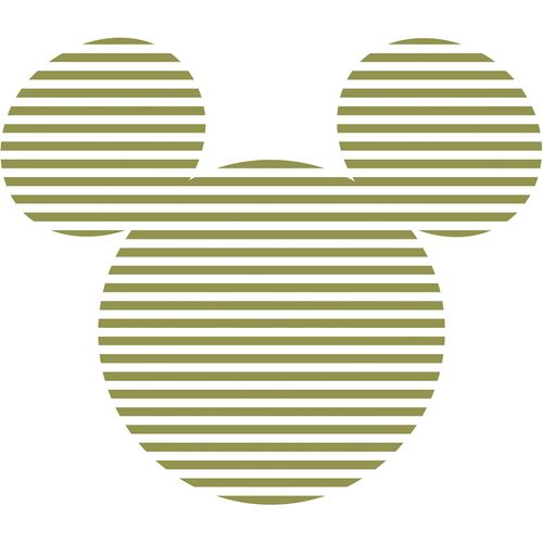 4055065180637 - Wandtattoo KOMAR Mickey Head Stripes Wandtattoos Gr B H T 125 cm x 125 cm x 01 cm Disney schwarz (schwarz gelb) Wandtattoos Wandsticker 125x125 cm (Breite x Höhe) rund und selbstklebend