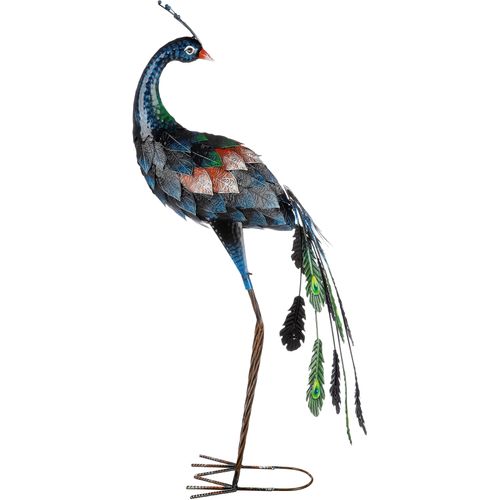 4063387675625 - Tierfigur GILDE Pfau Dekofiguren Gr B H T 55 cm x 78 cm x 35 cm Tier bunt Tierfiguren