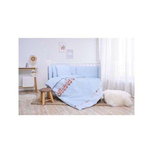 3800166106786 - Babybettwäsche Set Smile 6-teilig Decke 140x95 Kissen 43x35 Bett 120x60 hellblau 3800166106786 - Babybettwäsche Set Smile 6-teilig Decke 140x95 Kissen 43x35 Bett 120x60 hellblau