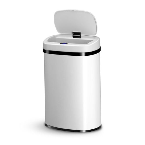 4260565529767 - Automatik Mülleimer mit Sensor 50L - elektrischer Abfalleimer Bewegungssensor automatischer Deckel wasserdicht rechteckig Küche - Weiß - Juskys 4260565529767 - Automatik Mülleimer mit Sensor 50L - elektrischer Abfalleimer Bewegungssensor automatischer Deckel wasserdicht rechteckig Küche - Weiß - Juskys