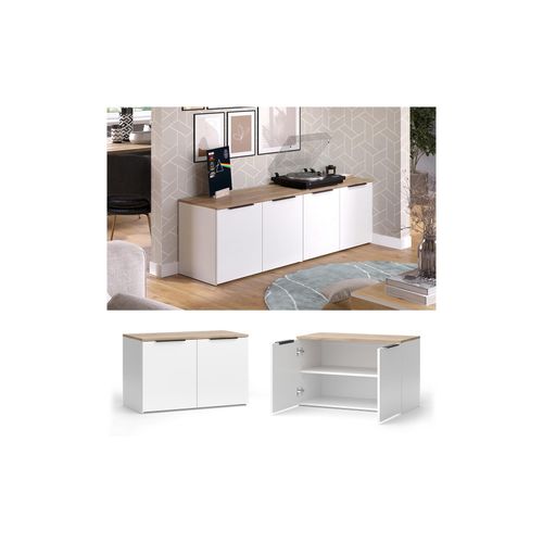 4066731466467 - Wohnwand Wido Weiß Eiche 2 Teile 4066731466467 - Wohnwand Wido Weiß Eiche 2 Teile