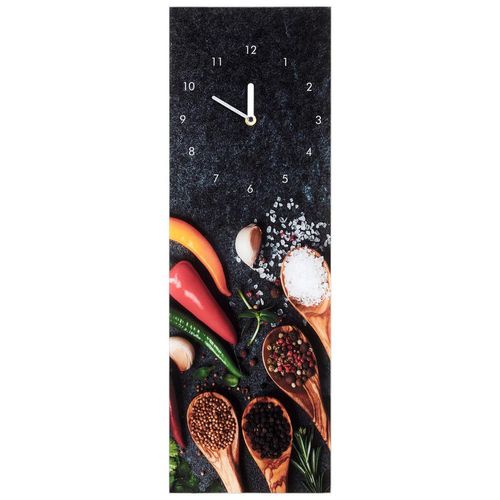 4260588213643 - Wanduhr  Mehrfarbig  Glas  20x60 cm  Dekoration Uhren Wanduhren