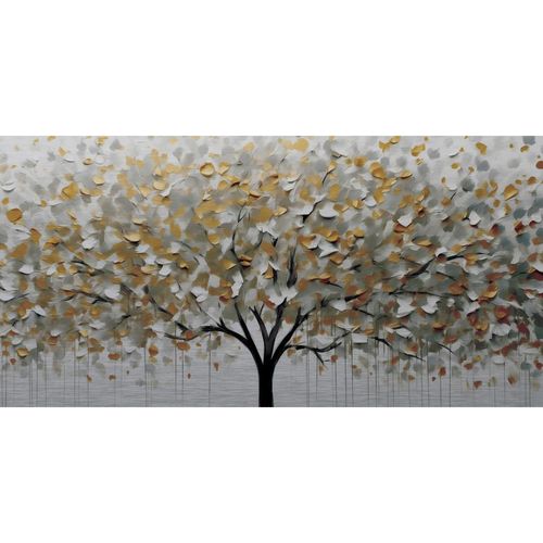 4260770615149 - Aluminiumbild Silver Tree I  Mehrfarbig  Metall  Bäume  rechteckig  100x50x2 cm  einfache und schnelle Anbringung  Bilder und Zubehör