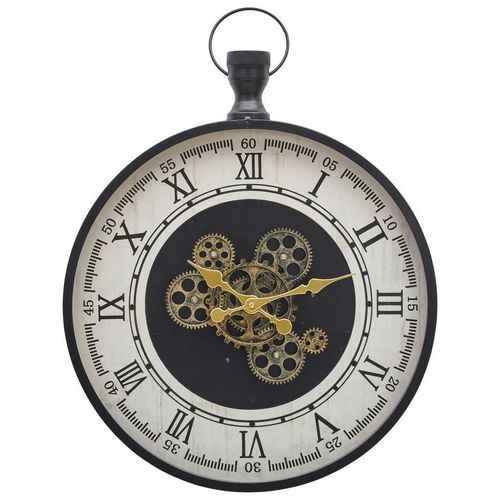 9010585306153 - Wanduhr Schwarz Weiß Gold Metall Glas Holzwerkstoff 48x63x6 cm Dekoration Uhren Wanduhren 9010585306153 - Wanduhr Schwarz Weiß Gold Metall Glas Holzwerkstoff 48x63x6 cm Dekoration Uhren Wanduhren