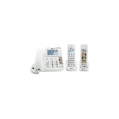 3521350020793 - SENIOR PACK - Mit Schnur schnurlos - Anrufbeantworter mit Rufnummernanzeige Anklopffunktion - DECT + 2 zusätzliche Handsets