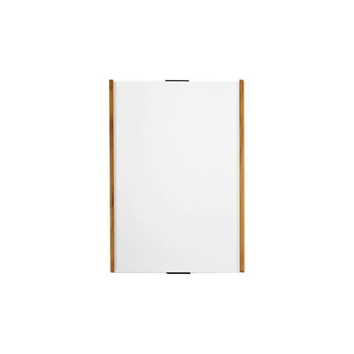 4060081710515 - moedel Wandschild LMH DIN A3 Hochformat Holzrahmen mit Kappen Klebe- oder Schraubmontage B 309 x H 420 mm silber Eiche