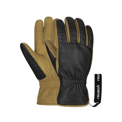 4060485533031 - Skihandschuhe REUSCH Outsider Damen Gr 105 braun (schwarz braun) 60% Rindsleder 30% Wolle 10% Polyamid mehrfarbig Handschuhe mit winddichter und atmungsaktiver Funktion