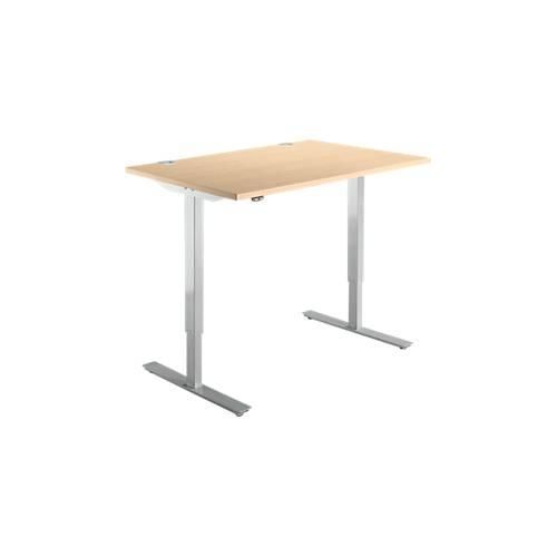 4250510859001 - Select Schreibtisch Start Off elektrisch höhenverstellbar Rechteck T-Fuß B 1200 x T 800 x H 705-1205 mm Ahorn weißaluminium 4250510859001 - Select Schreibtisch Start Off elektrisch höhenverstellbar Rechteck T-Fuß B 1200 x T 800 x H 705-1205 mm Ahorn weißaluminium