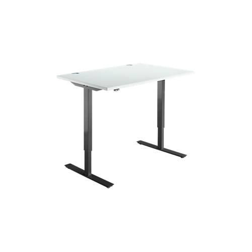 4250510858950 - Select Schreibtisch Start Off elektrisch höhenverstellbar Rechteck T-Fuß B 1200 x T 800 x H 705-1205 mm lichtgrau schwarz