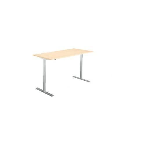 4251898811025 - Select Schreibtisch Start Off elektrisch höhenverstellbar Rechteck T-Fuß B 1600 x T 800 x H 705-1205 mm Ahorn weißalu 4251898811025 - Select Schreibtisch Start Off elektrisch höhenverstellbar Rechteck T-Fuß B 1600 x T 800 x H 705-1205 mm Ahorn weißalu