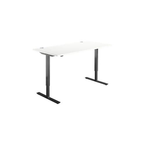 4250510859223 - Select Schreibtisch Start Off elektrisch höhenverstellbar Rechteck T-Fuß B 1600 x T 800 x H 705-1205 mm weiß schwarz 4250510859223 - Select Schreibtisch Start Off elektrisch höhenverstellbar Rechteck T-Fuß B 1600 x T 800 x H 705-1205 mm weiß schwarz