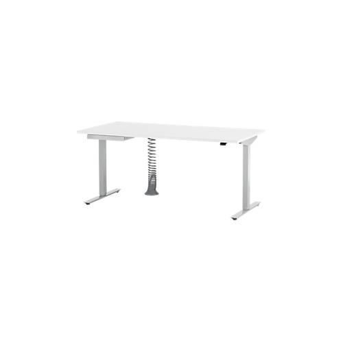 4251898810967 - Select Schreibtisch Start Off elektrisch höhenverstellbar Rechteck T-Fuß B 1600 mm weiß weißalu + Schublade & Kabelspirale 4251898810967 - Select Schreibtisch Start Off elektrisch höhenverstellbar Rechteck T-Fuß B 1600 mm weiß weißalu + Schublade & Kabelspirale