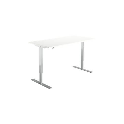 4251898811001 - Select Schreibtisch Start Off elektrisch höhenverstellbar Rechteck T-Fuß B 1600 x T 800 x H 705-1205 mm weiß weißalu