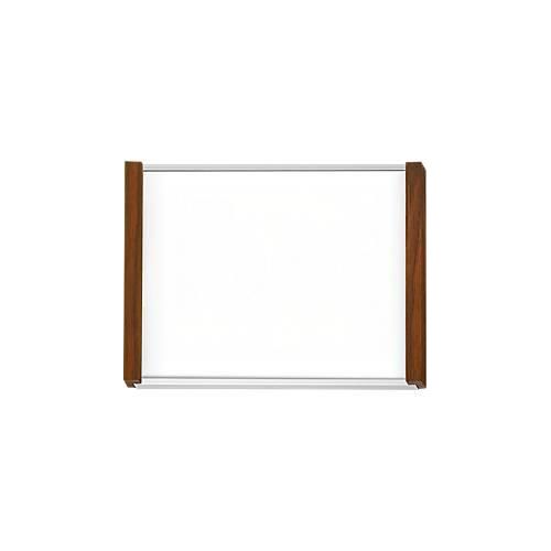 4060081710713 - moedel Türschild LMH DIN A6 individuell beschriftbar Polyester-Abdeckung Klebemontage B 1595 x H 1055 mm silber Nussbaum