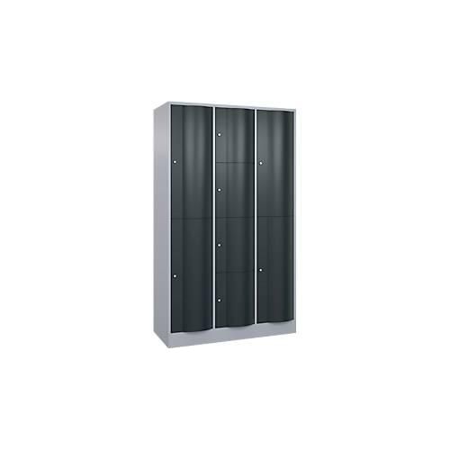 4068427570465 - Kombi-Schließfachschrank Resisto 3 Abteile 10 Fächer B 1148 x T 540 x H 1950 mmWeißalu Anthrazitgrau 4068427570465 - Kombi-Schließfachschrank Resisto 3 Abteile 10 Fächer B 1148 x T 540 x H 1950 mmWeißalu Anthrazitgrau