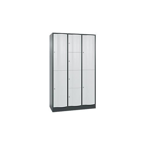 4064615907150 - Kombi-Schließfachschrank Resisto 3 Abteile 10 Fächer B 1148 x T 540 x H 1950 mmAnthrazitgrau Lichtgrau 4064615907150 - Kombi-Schließfachschrank Resisto 3 Abteile 10 Fächer B 1148 x T 540 x H 1950 mmAnthrazitgrau Lichtgrau